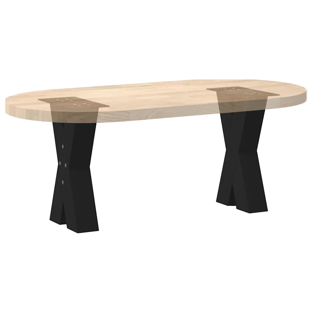 Gambe per Tavolino da Caff¨¨ a Forma di X 2 pz-Set di 2 Gamba per Tavolo Nere 28x(42-43) cm Acciaio 589406