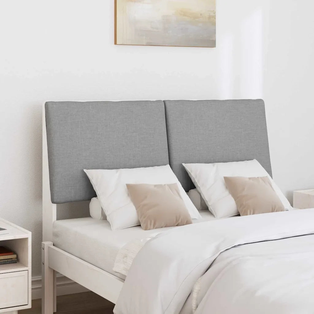 Testiera | Testata imbottita Grigio chiaro 120 cm Pino massello