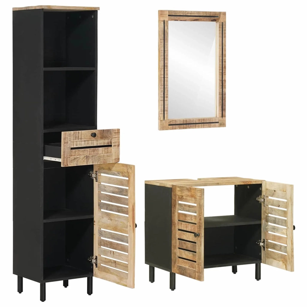 Set di Armadi da Bagno 3 pz Naturale 38 x 33 x 160 cm 3310166