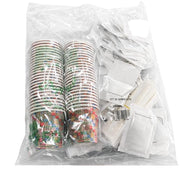 EcoPrice Poppy Kit Caffe Bicchieri/Palette/Zucchero 50pz cad