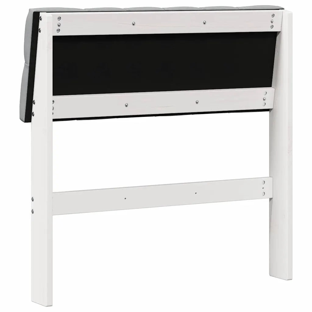 Testiera | Testata imbottita Grigio chiaro 75 cm Pino massello