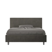BS COM Letto una piazza e mezza contenitore imbottito 130x210 microfibra grigio