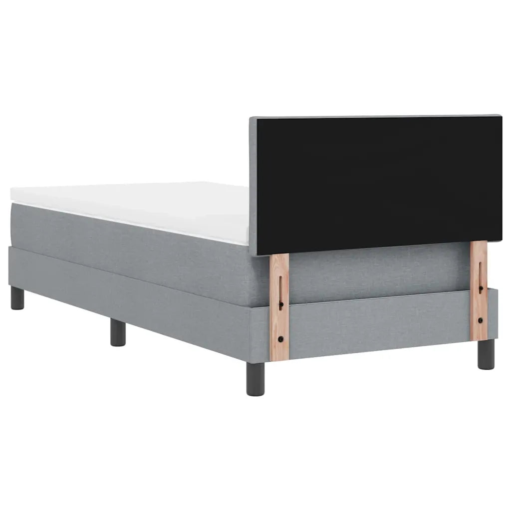 Letto a molle con materasso Grigio chiaro 90 x 200 cm Tessuto 3342254