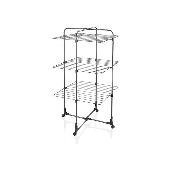 Leifheit 81470 Classic Tower 270 Stendibiancheria a Torre 3 Piani 27 m Pieghevole con Ruote colore Nero