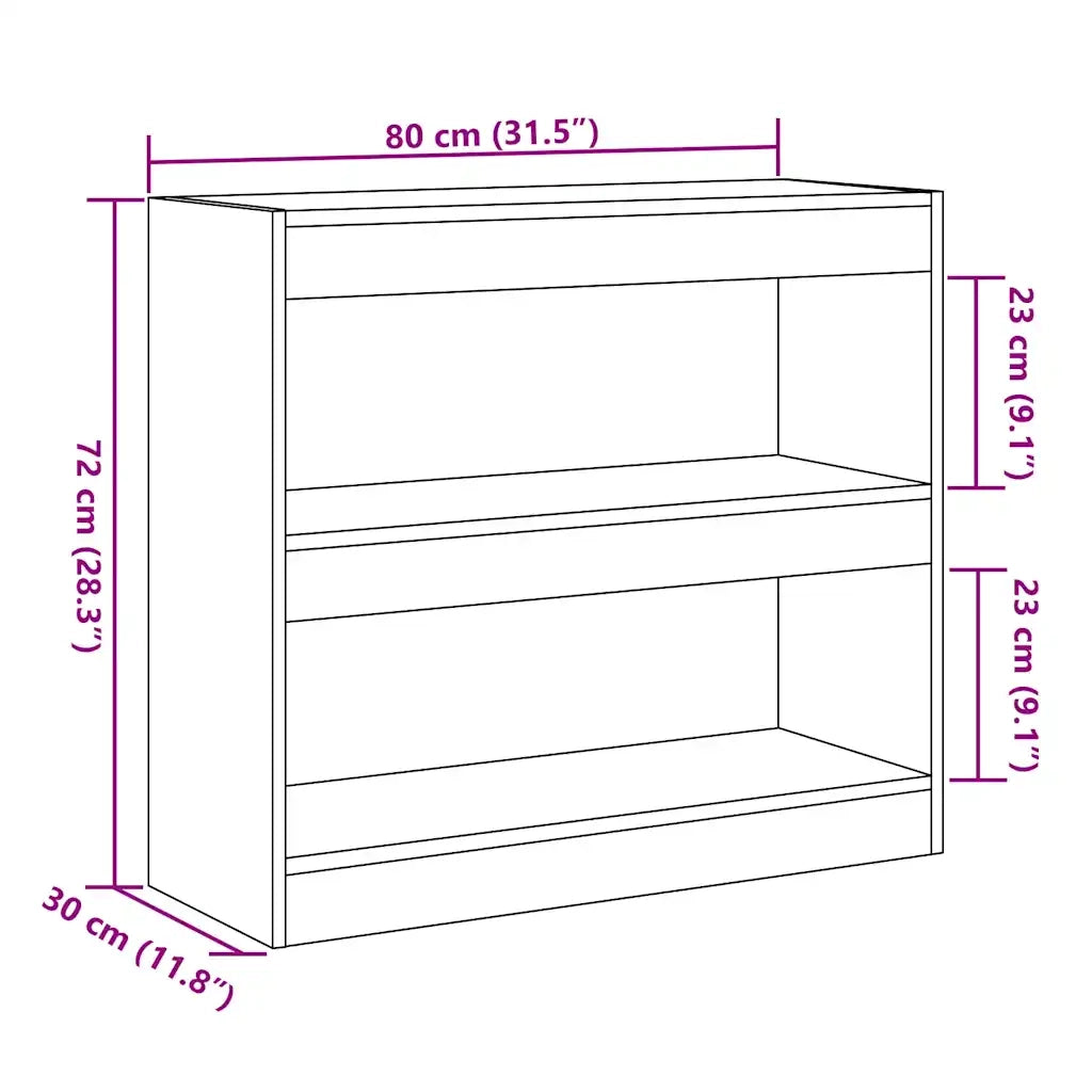 Libreria/Divisorio in Legno Vecchio 80x30x72 cm 856814