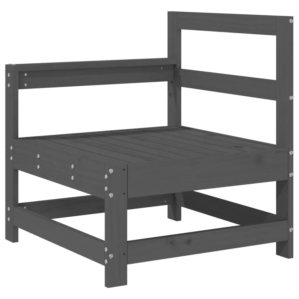 Set Salotto da Giardino 4 pz | Set di Mobili da Esterno Grigio in Legno Massello di Pino