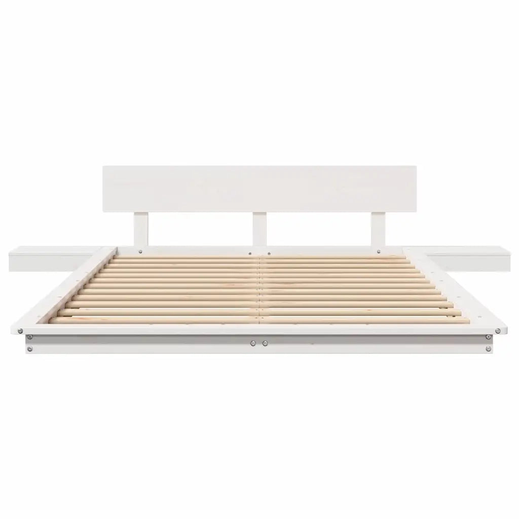 Letto matrimoniale | Letto per adulti | Struttura del letto Bianco 120 x 200 cm legno