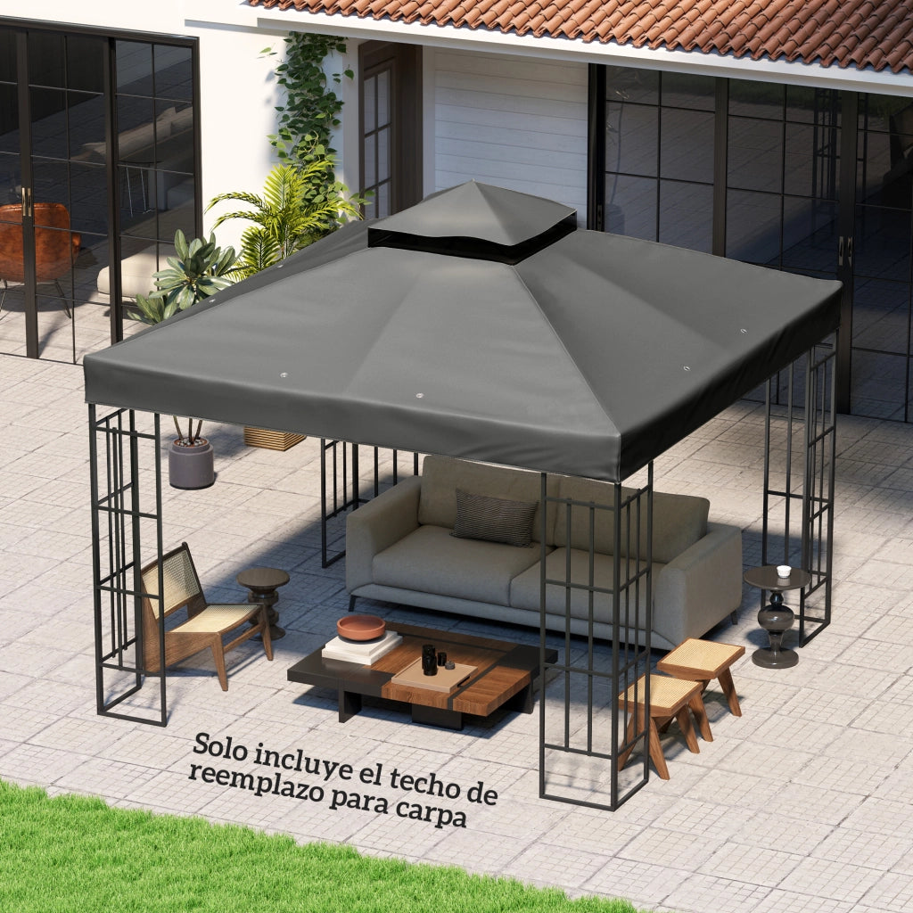 Toldo da giardino 3x3 m con protezione UV ¨C Minimal ¨C grigio scuro