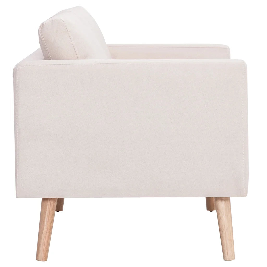 Divano a 2 Posti-Sofa 2 Posti in Tessuto Crema