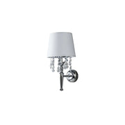 Applique Vigo bianca tessuto cristalli E14 Light Prestige