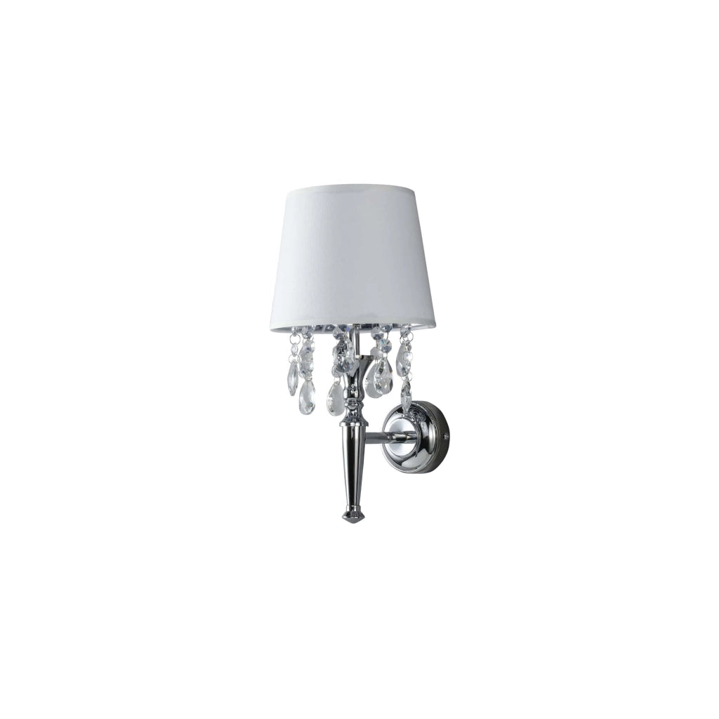 Applique Vigo bianca tessuto cristalli E14 Light Prestige