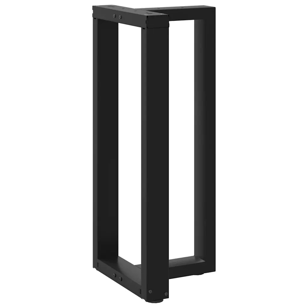Gambe per tavolo da bar a forma di T 2 pz nere 50x35x(90-91) cm in acciaio 4013076