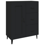 Credenza-Buffet-Armadio da cucina Nera 69,5x34x90 cm in Legno Multistrato 737806