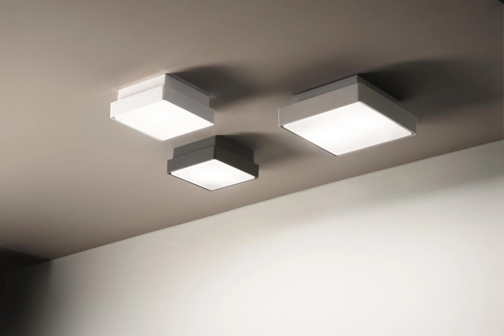 PICCA PLAFONIERA PER ESTERNI PICCOLA GRIGIO 1 LUCE ATTACCO E2722X22CM
