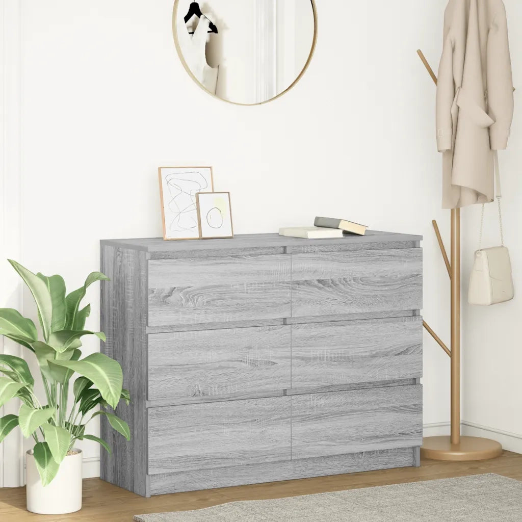Credenza | Madia | Buffet da pranzo | Armadio da pranzo Grigio Sonoma 100x35x76 cm in Legno Multistrato