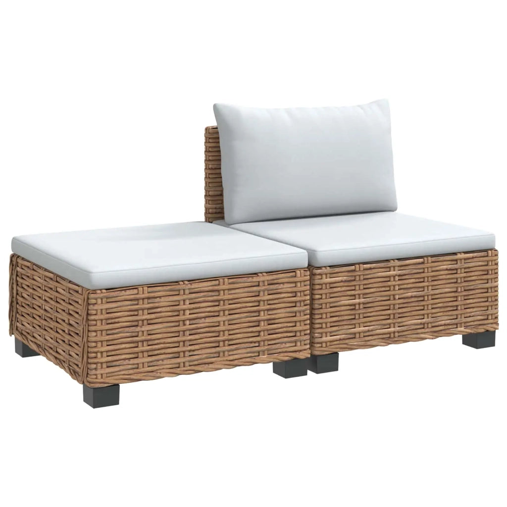 2 pz Set Lounge in Rattan con Cuscini GENDT Rattan naturale 42034409