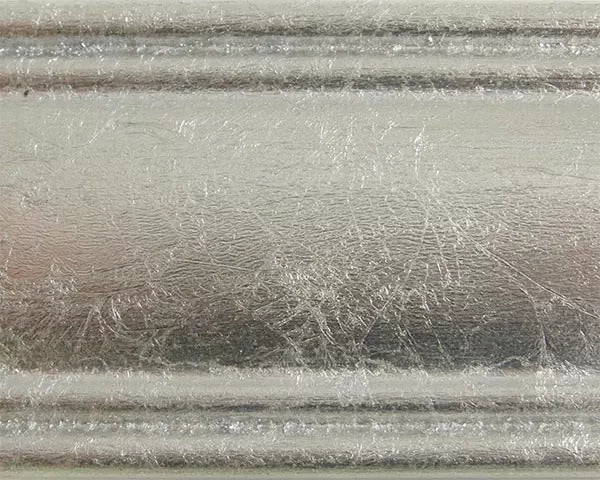 Cassettiera bombata in legno foglia argento 74x37x142 - Mobili 2G