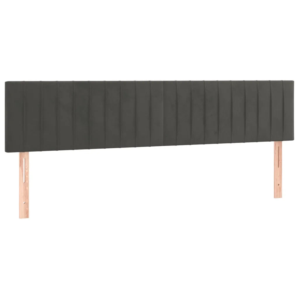 Testiera | Testata Grigio Scuro 180x5x78/88 cm in Velluto