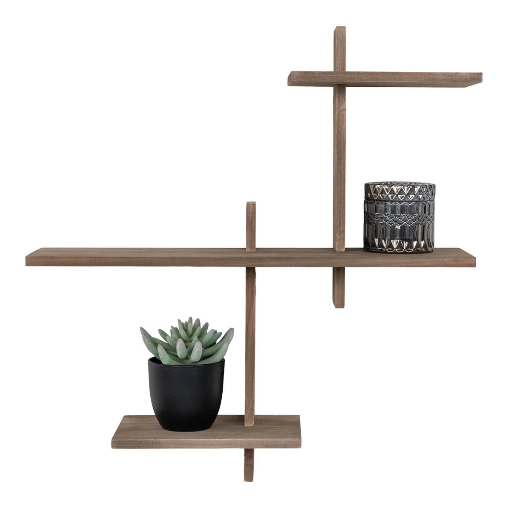 Mensola a parete Gavi in pino naturale FSC 55x15x55 cm