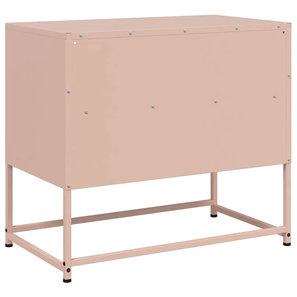 Mobile TV multimediale mensola TV credenza TV sala da pranzo soggiorno camera da letto rosa 68 x 39 x 60,5 cm acciaio rosa 02_0028301