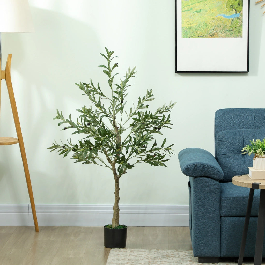 Pianta Artificiale Olivier 120 cm ¨C Minimal ¨C Verde Interno Decorazione Casa