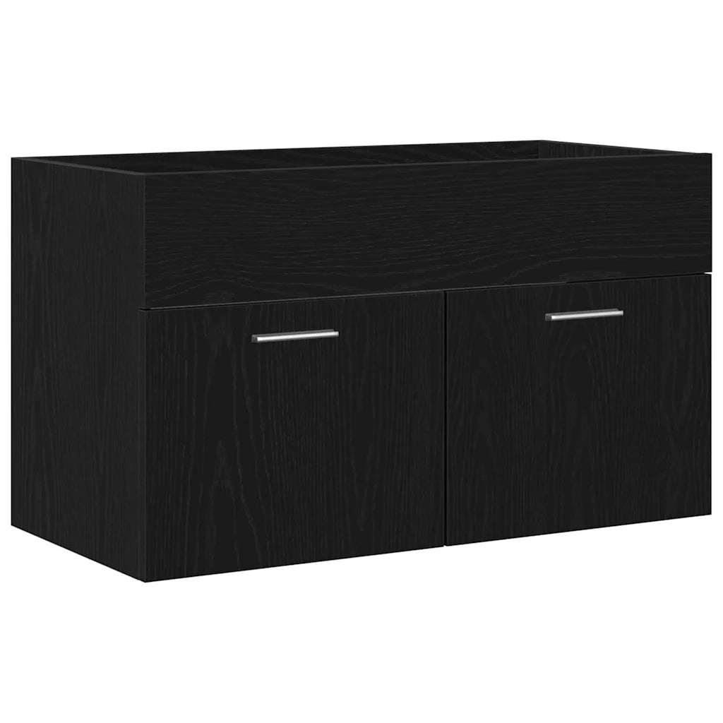 Mobile da Bagno Rovere Nero 90 x 38,5 x 46 cm Legno multistrato 3333136
