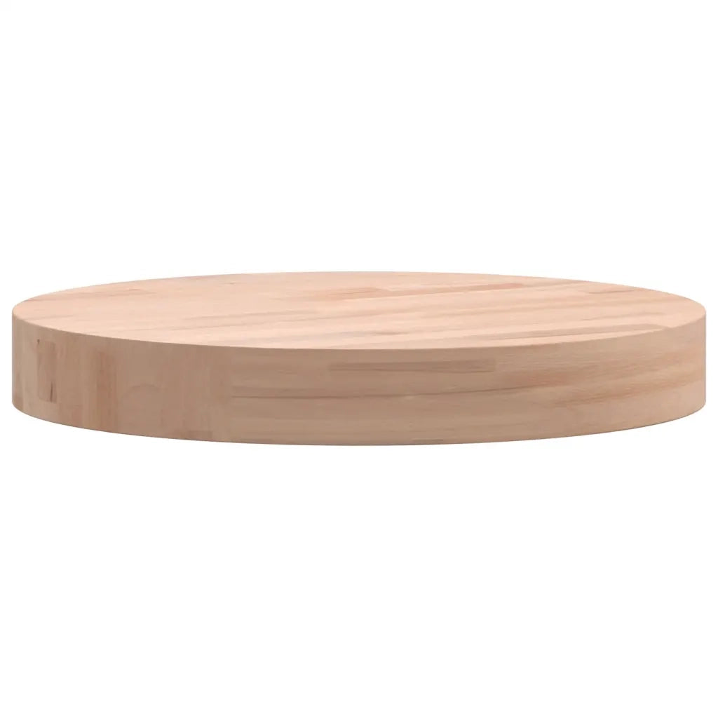 Piano per Tavolo Ø30x4 cm Rotondo in Legno Massello di Faggio 355920