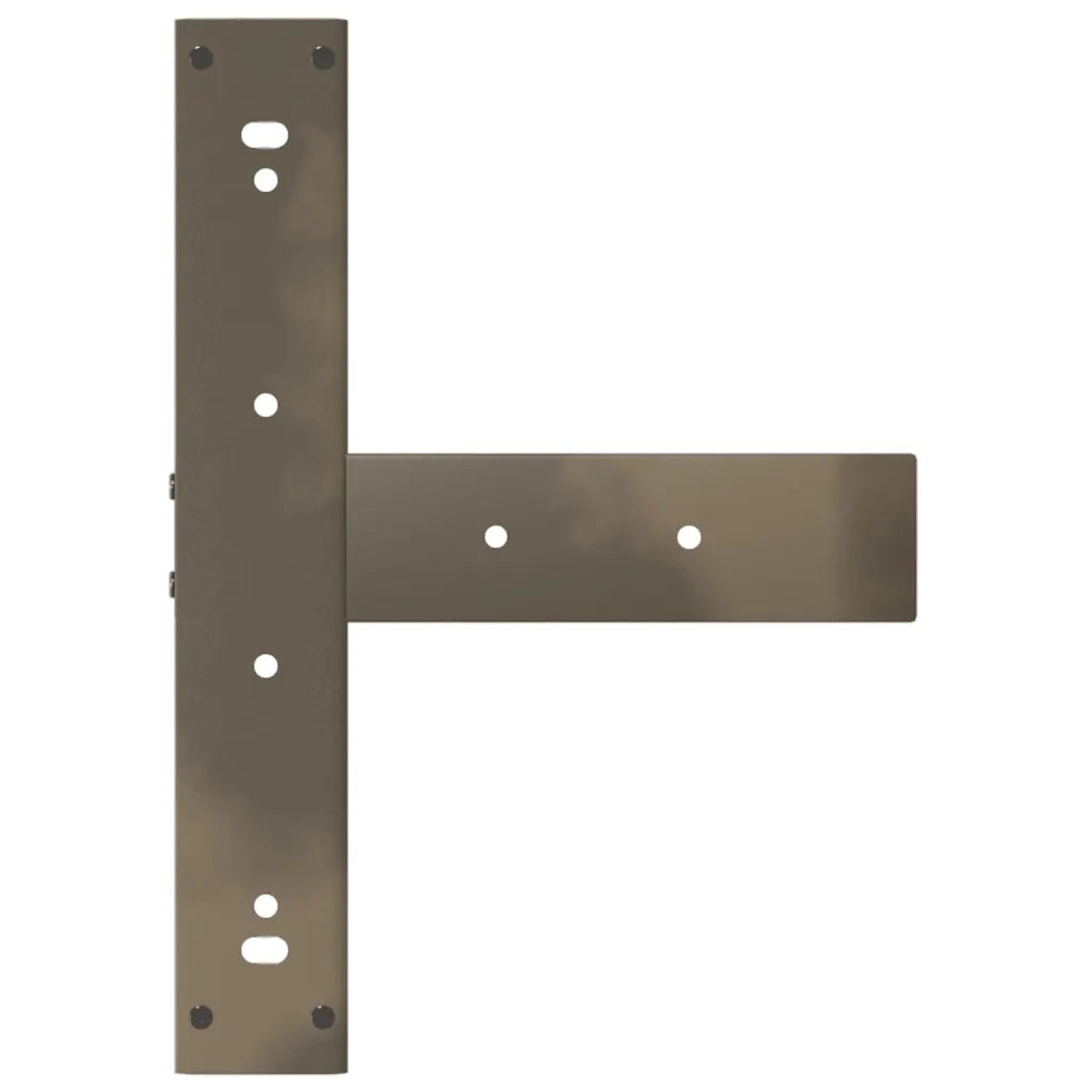 Gambe per tavolo da bar a forma di T 2 pz nere 40x35x(100-101) cm in acciaio 4013087