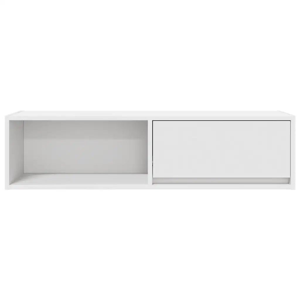 Mobili TV a Parete 2pz Bianchi 100x31x25,5 cm Legno Multistrato 861473