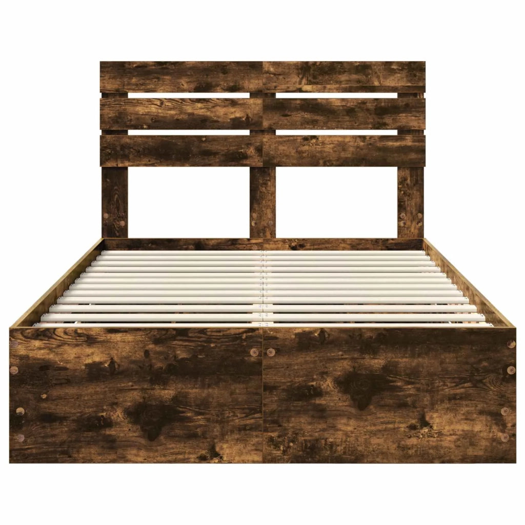 Struttura del letto con cassetto Rovere fumé 120 x 190 cm 3411522