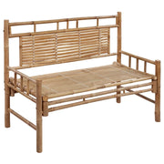 Panca da Giardino con Cuscino 120 cm in Bambù 3063892
