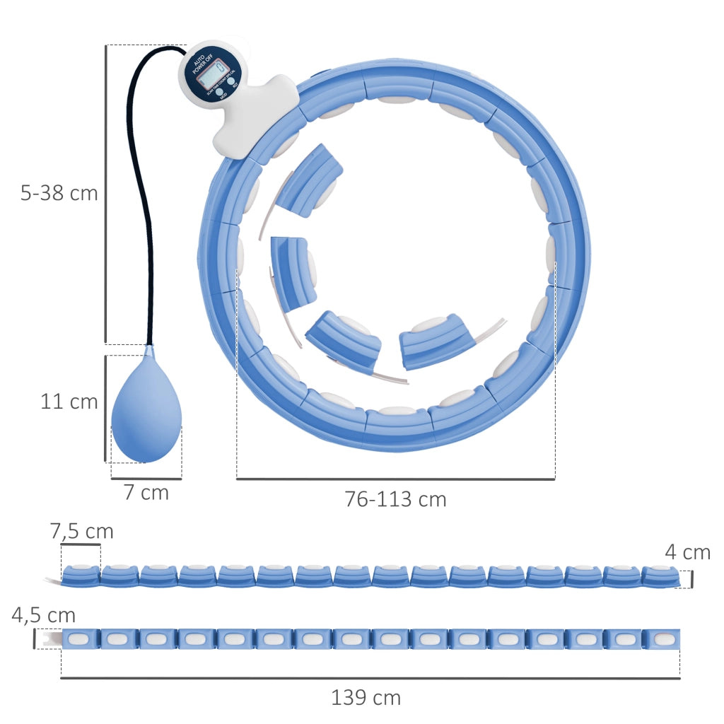 Hula Hoop Cerceau Massaggio ¨C Minimal ¨C blu chiaro