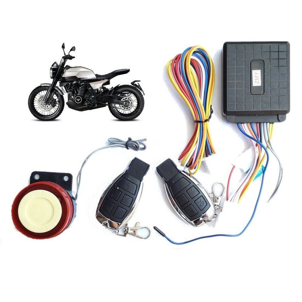 Trade Shop - Antifurto Allarme Per Moto Con Telecomando Universale Sicurezza Sirena Scooter -