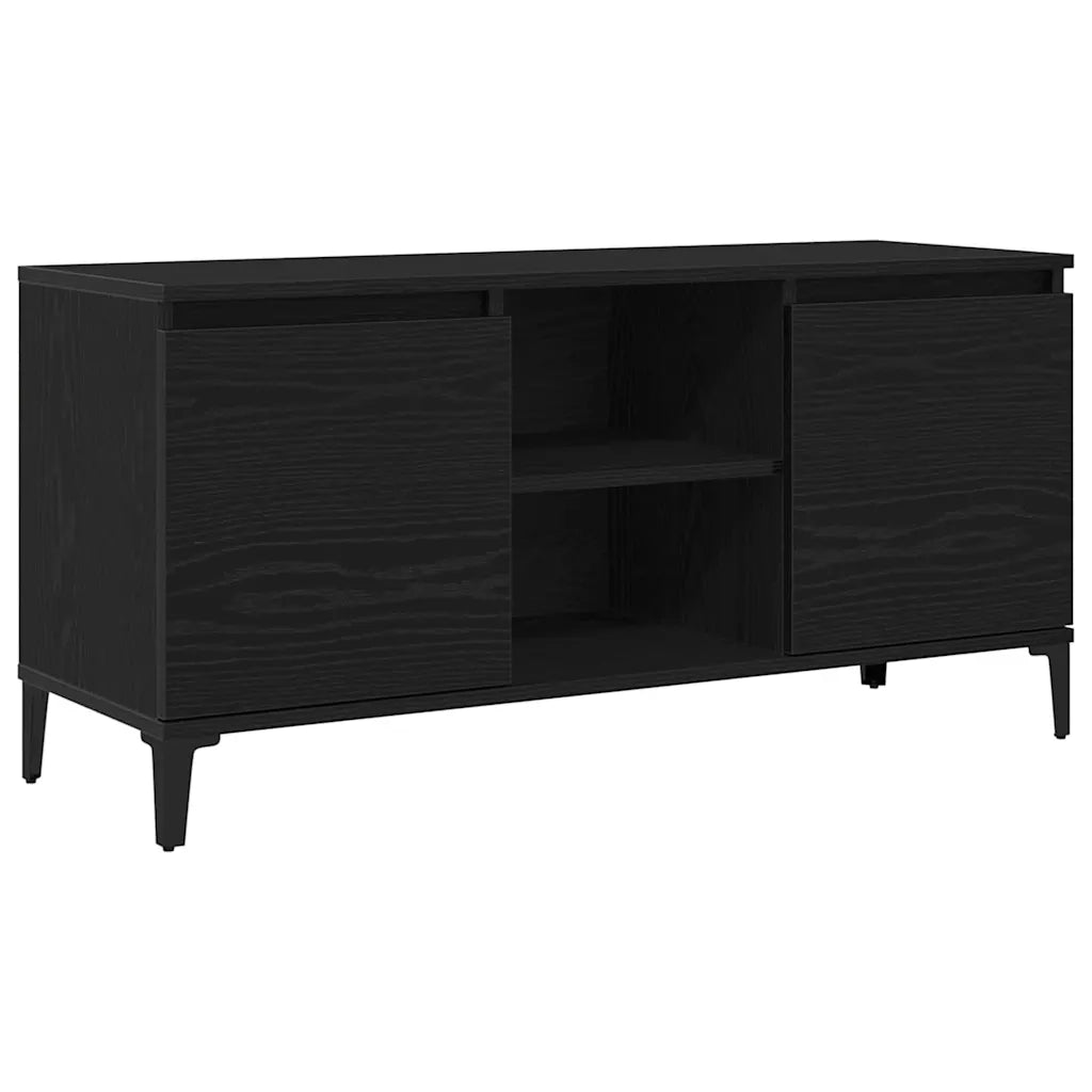 Mobile TV Rovere Nero 102 x 35 x 50 cm Legno multistrato 862585