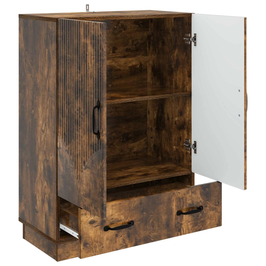 Credenza | Madia | Buffet da pranzo | Armadio da pranzo Rovere Fumo 66 x 34,5 x 92 cm Legno ingegnerizzato