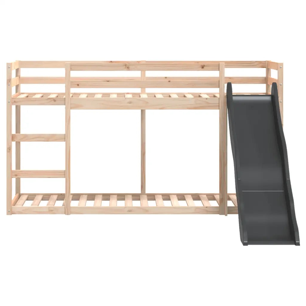 Letto a Castello Scivolo e Scala 80x200 cm Legno Massello Pino 3284239