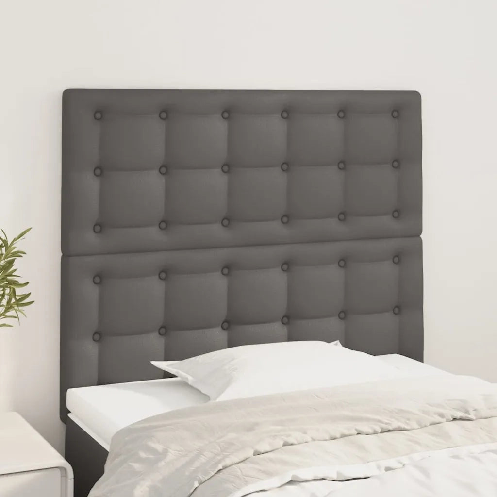 Testiera | Testata Grigio 100x5x118/128 cm in Similpelle