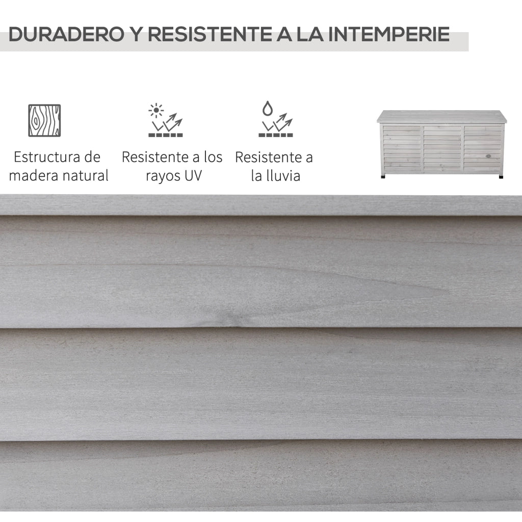Cassa per Giardino in Legno ¨C Minimal ¨C 127x56x60 cm Grigio
