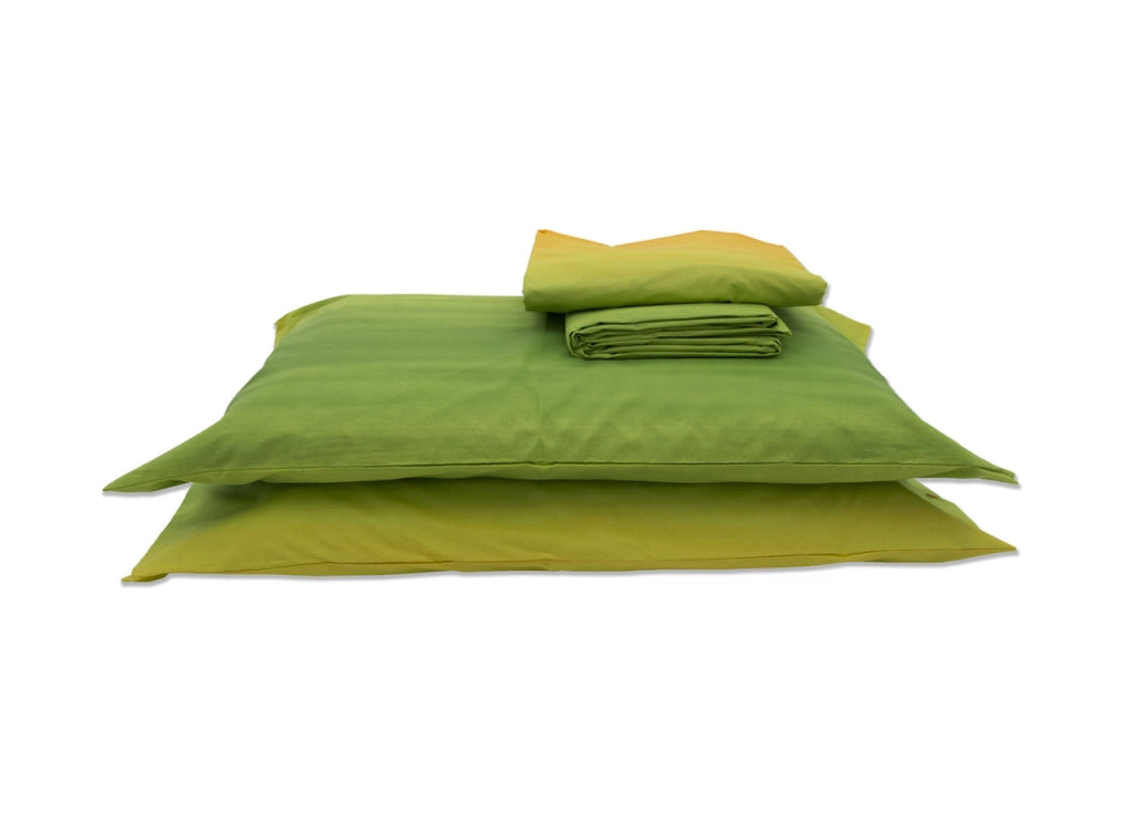 Copripiumino Sacco Piumone In 100% Cotone Disegno Smeralda - 1 Piazza e Mezza - Verde