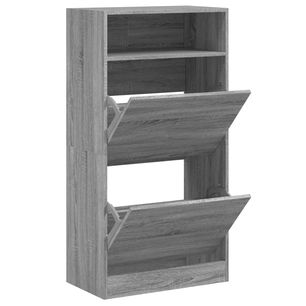 Scarpiera | Mobile per scarpe Grigio Sonoma 60x34x116 cm in Legno Multistrato