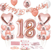Gigantesco pallone per festeggiare il 18° compleanno - decorazione per festa di compleanno rosé con sfumature di giallo