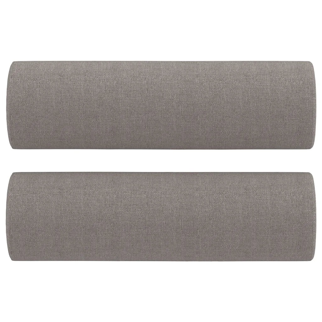 Set Divani 3 pz con Cuscini Tortora in Tessuto 3201793