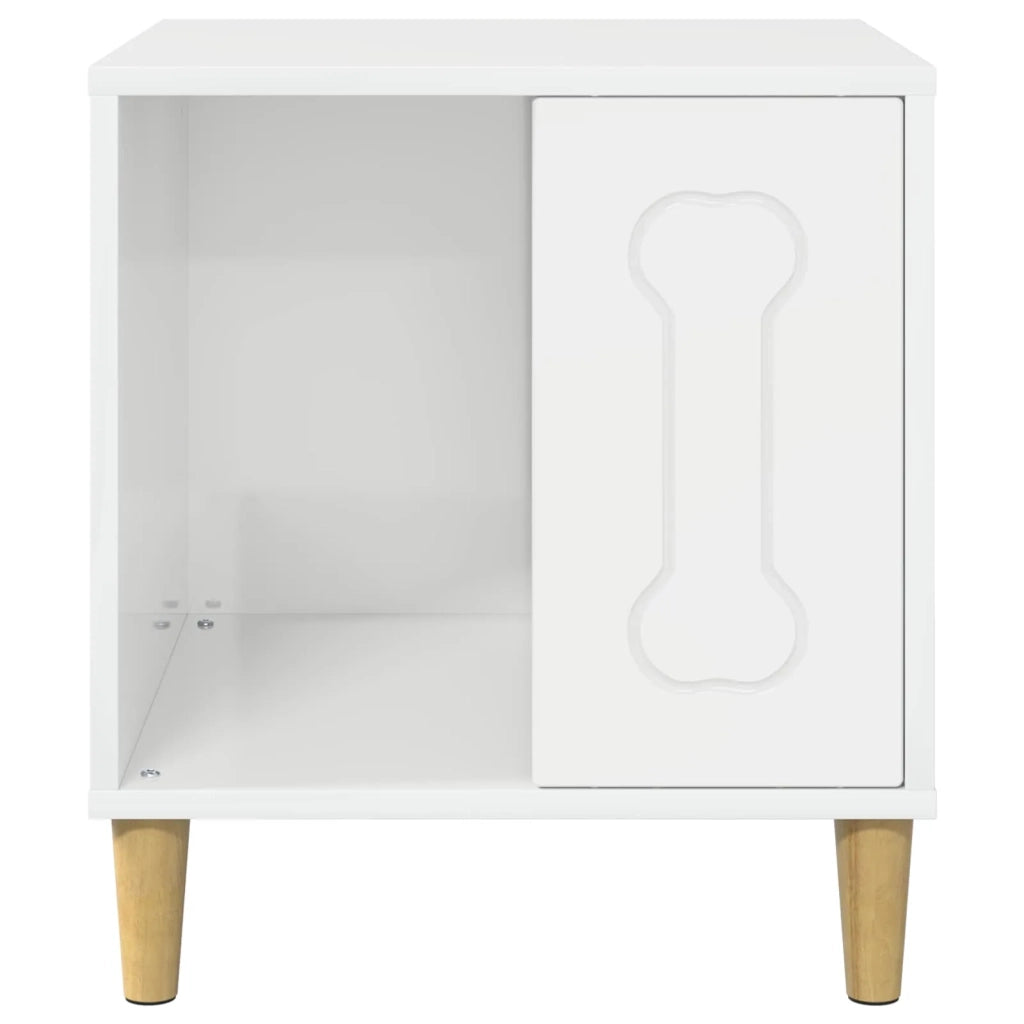 Cuccia per cani Bianco Lucido 44 x 42 x 49 cm Legno multistrato CFW6749665