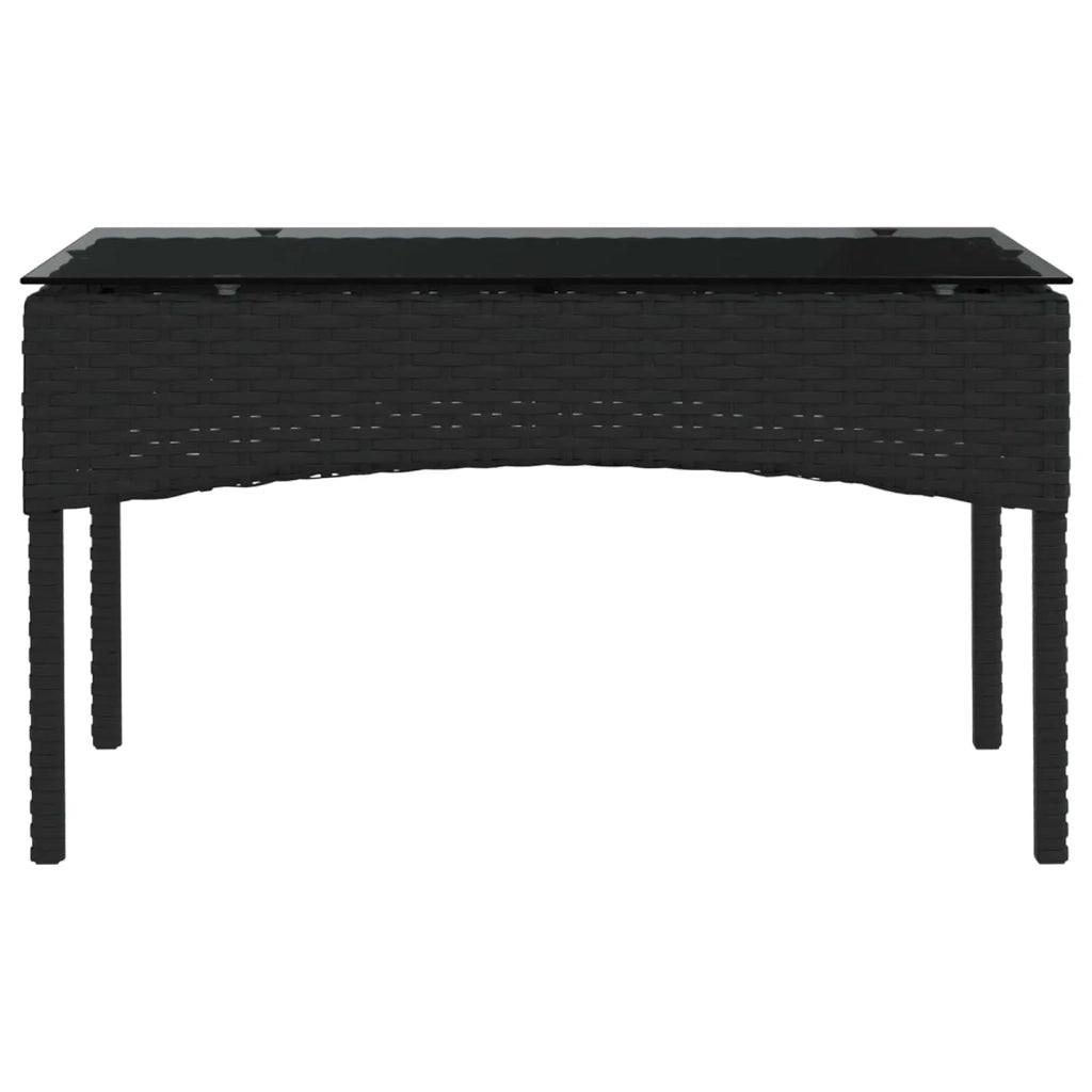 Set Divano da Giardino 2 pcs Nero e Crema polyrattan 4103803