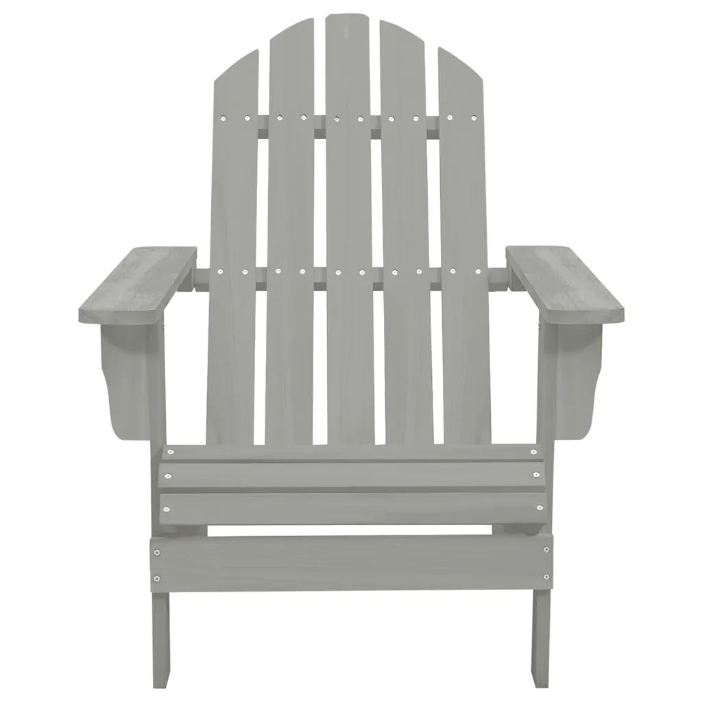 Sedia Giardino Adirondack Ottomana Tavolo Abete Massello Grigio CFW4511333