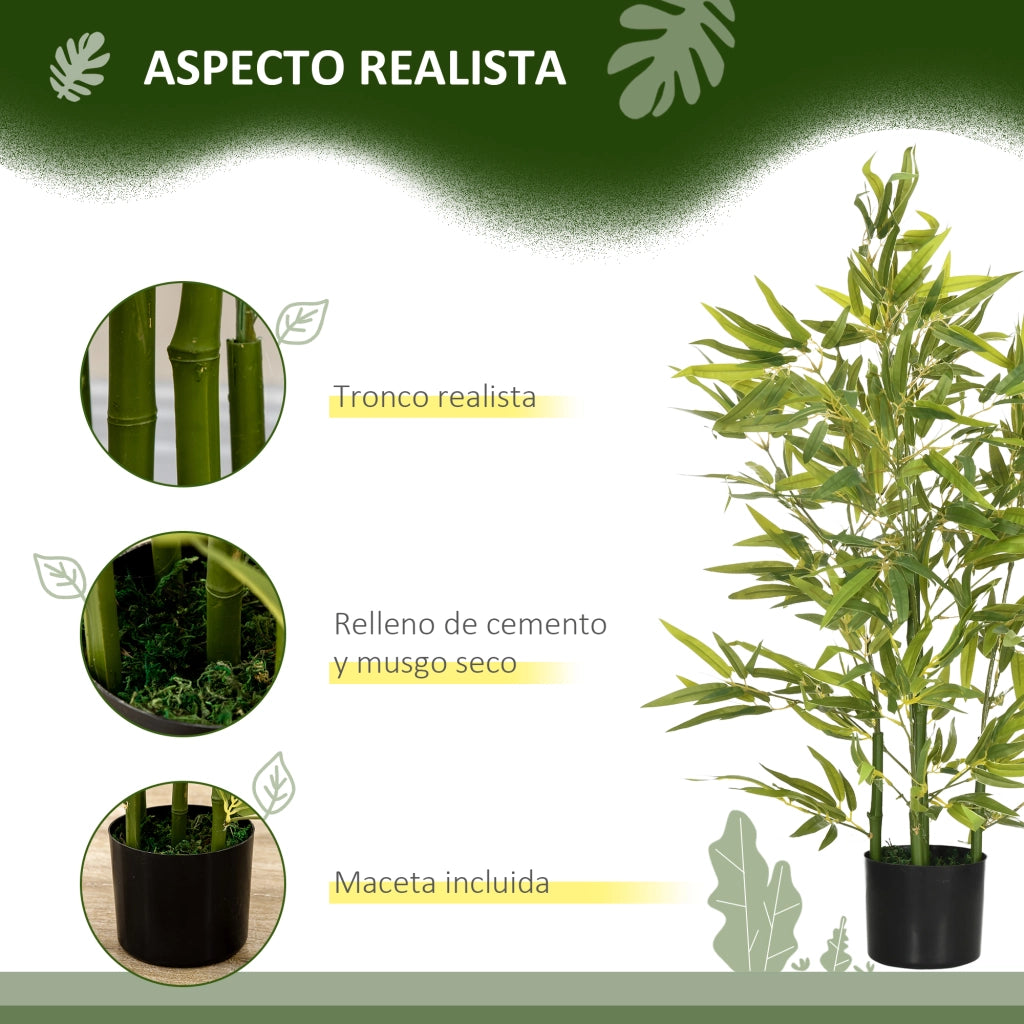 Albero Artificiale Bamb¨´ in Vaso ¨C Zephmum ¨C Verde ?15x90 cm