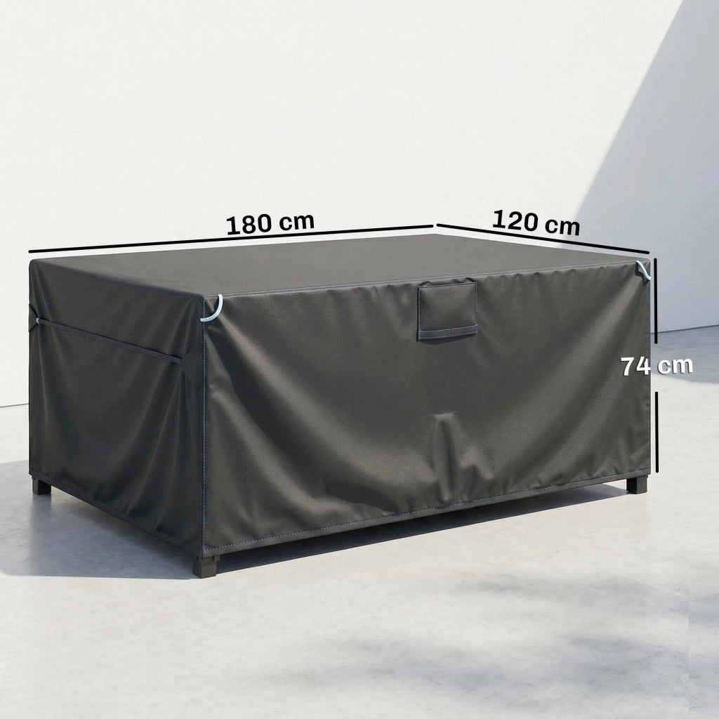 Copertura protettiva per mobili da giardino ¨C Xylo ¨C 180x120x74cm nero impermeabile anti-UV