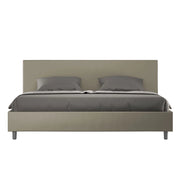 BS COM Letto con rete imbottito 180x190 similpelle cappuccino