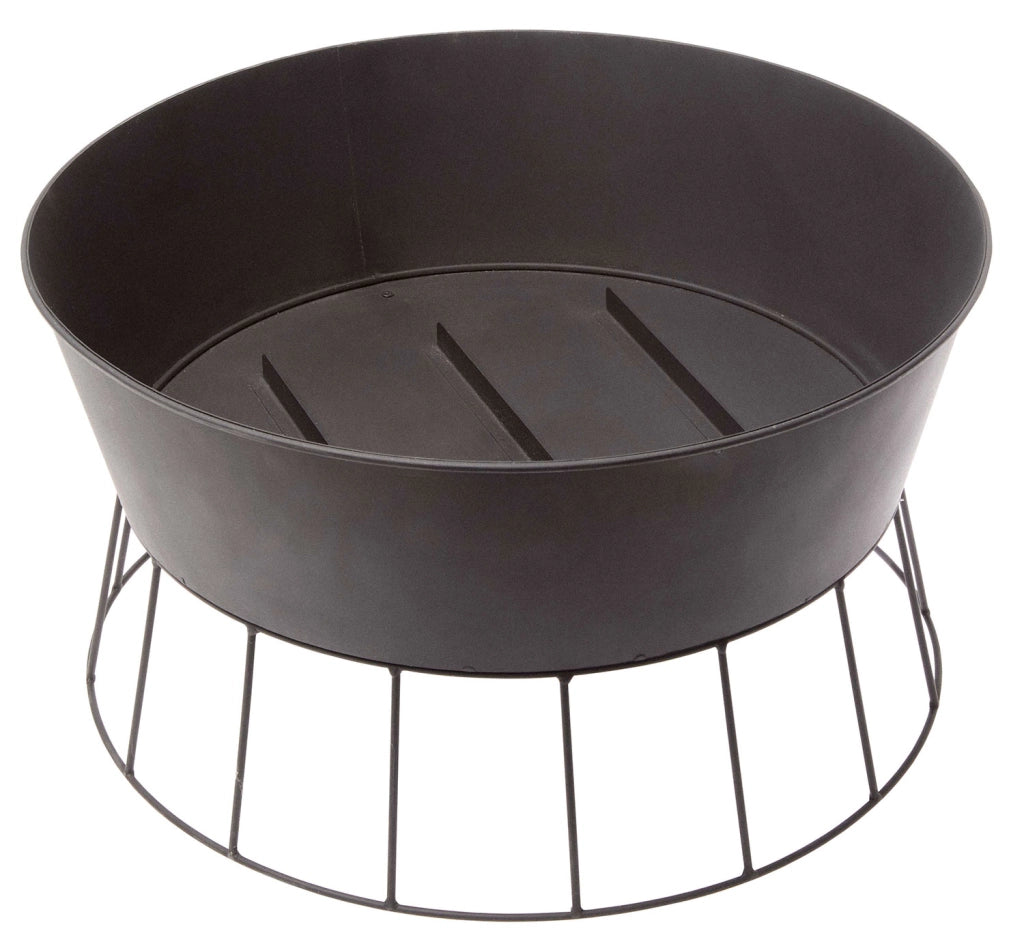 Braciere da Esterno Verdemax Ø57x32 cm Forca e Paletta Incluse in Metallo Nero