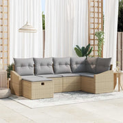 Set di divani con cuscino 6 pcs polyrattan